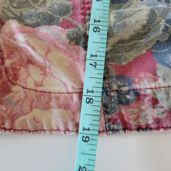 Vintage 90s Gotcha Covered Denim Floral Vest Size Medium - Picture 8 of 9